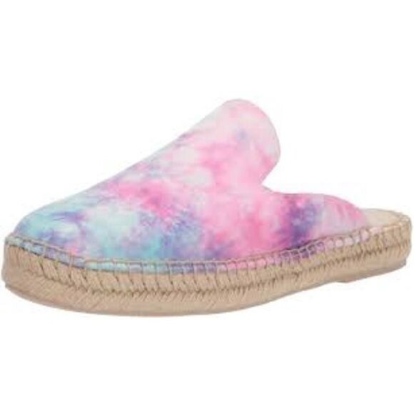 Rampage Bianca Womens Slip On Tie Dye Mules Spring Slides Espadrille Sz 5.5 - Picture 1 of 11